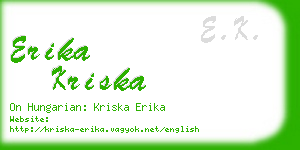 erika kriska business card